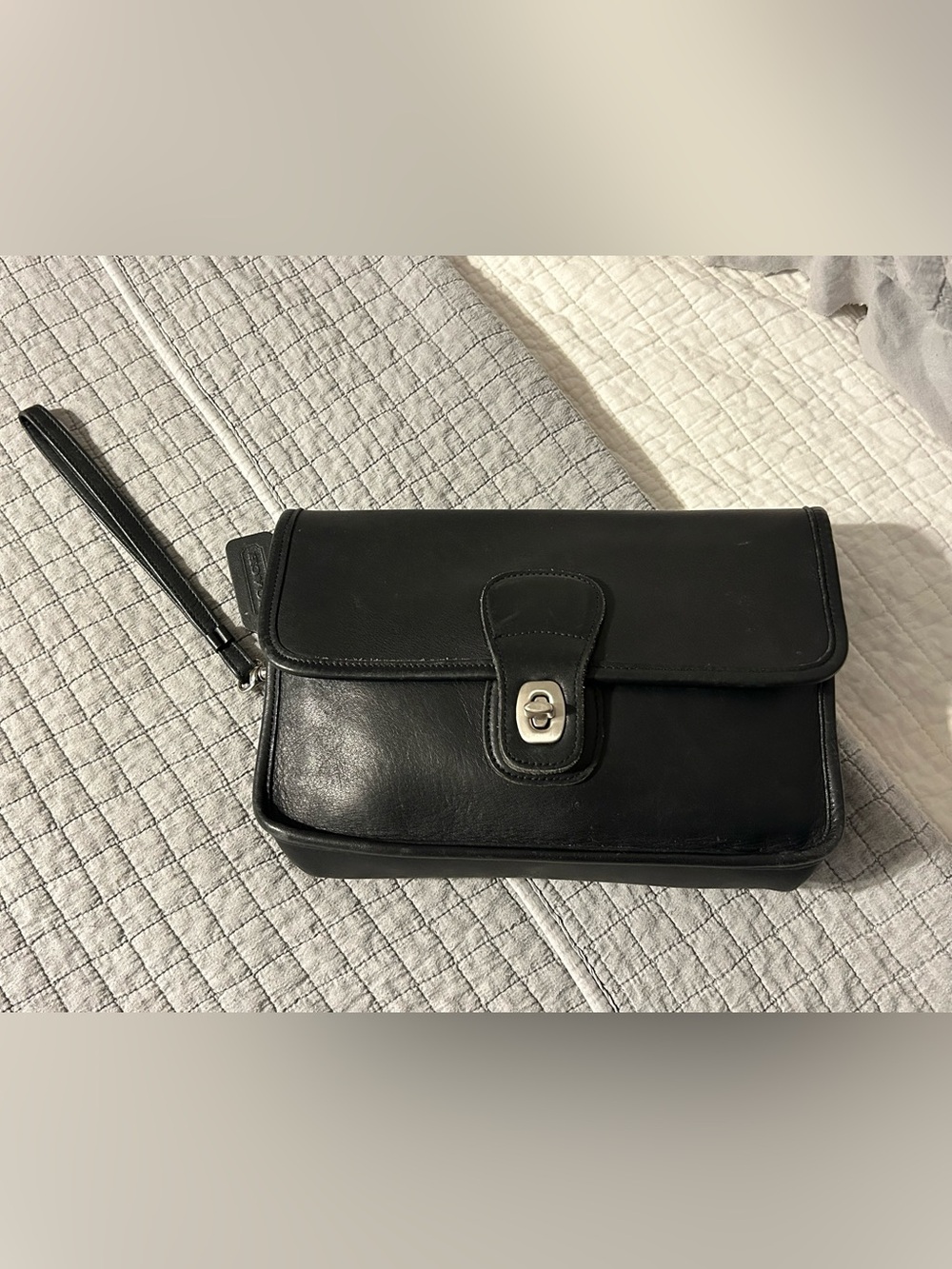 Large vintage black clutch by Coach